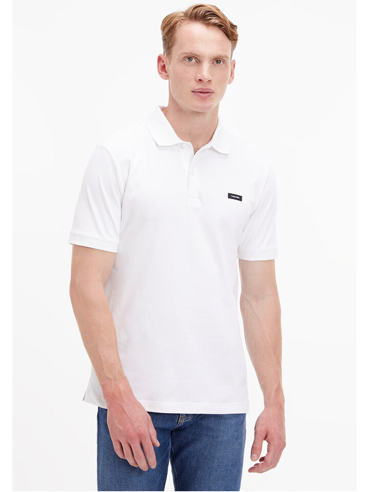 

Поло Calvin Klein, белый