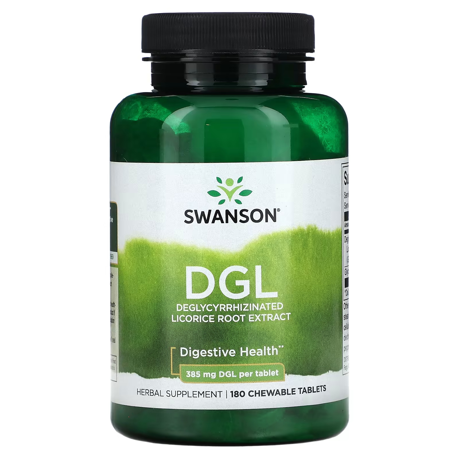 Swanson DGL 385 мг 180 жевательных таблеток swanson pharmagaba 100 мг 60 жевательных таблеток