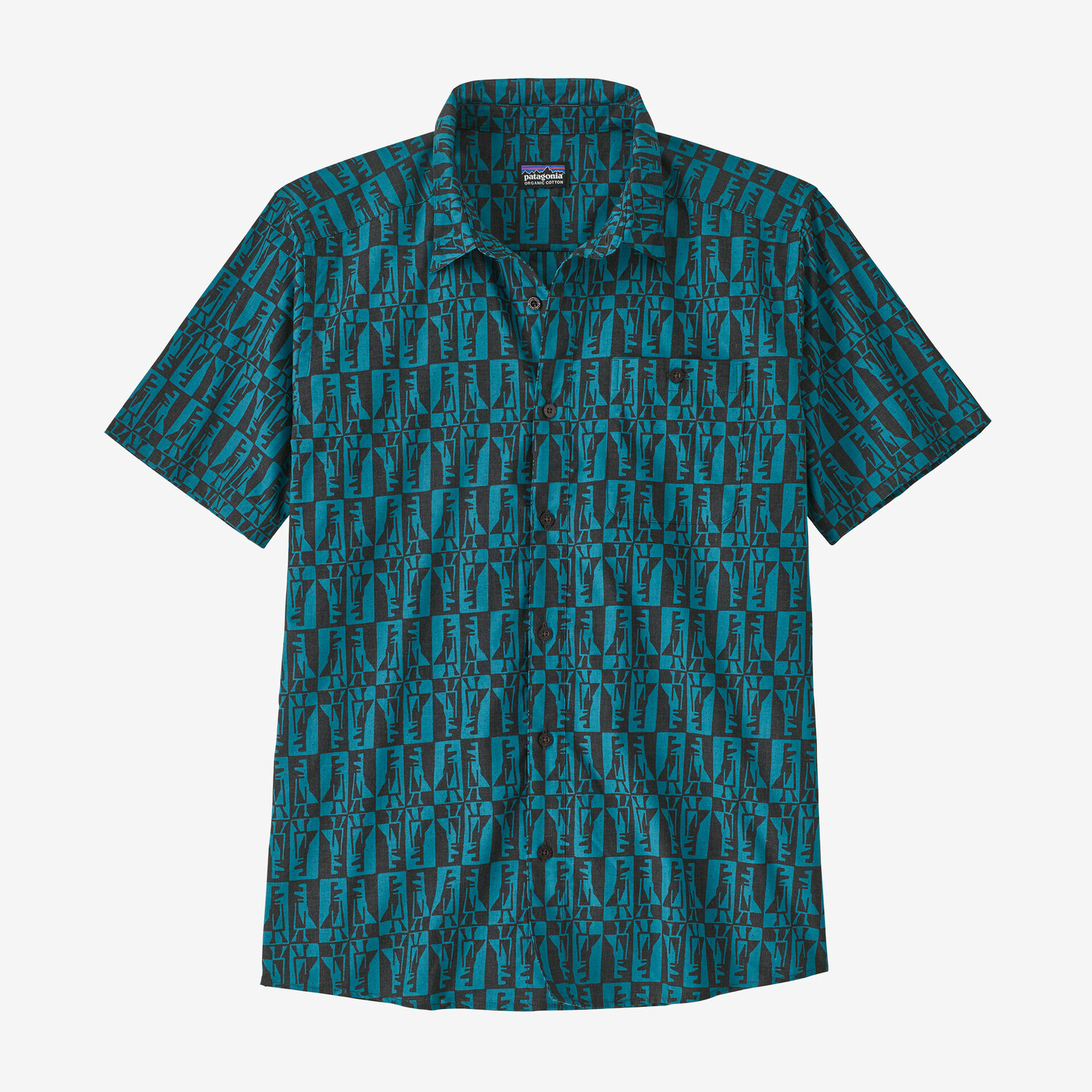 

мужская рубашка Patagonia, цвет Penguin Squawk: Belay Blue