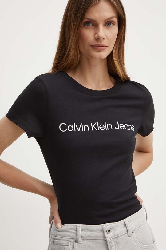 

Хлопковая футболка Calvin Klein Jeans, черный