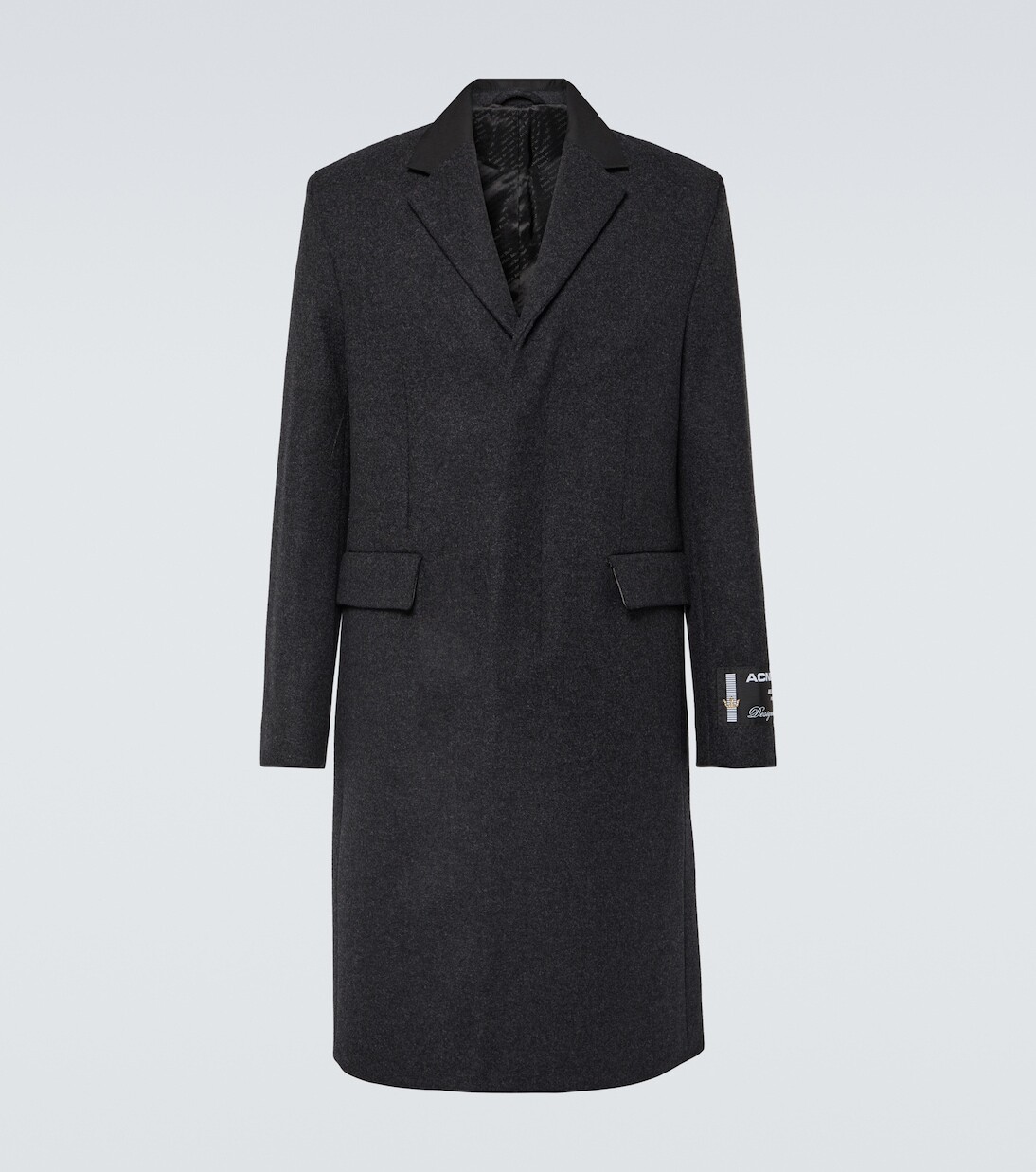 

Пальто из смесовой шерсти Acne Studios, серый