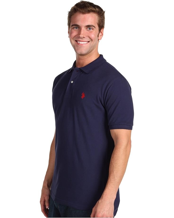 

Поло U.S. POLO ASSN. Solid Cotton Pique Polo with Small Pony, цвет Classic Navy
