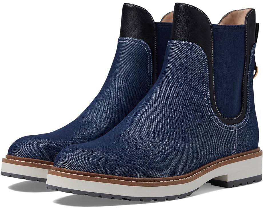 

Ботинки Cole Haan Greenwich Bootie, цвет Blue Denim/Ivory
