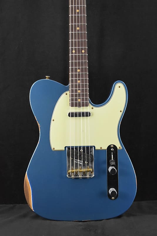 Электрогитара Fender Custom Shop Limited Edition '60 Telecaster Relic - Aged Lake Placid Blue gotoh bs tc1 relic allparts tb 5131 aged relic chrome vintage telecaster bridge in tune saddles gotoh allparts bs tc1 relic tb 5131
