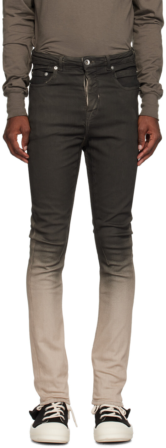 

Черные и кремовые джинсы Luxor Rick Owens DRKSHDW