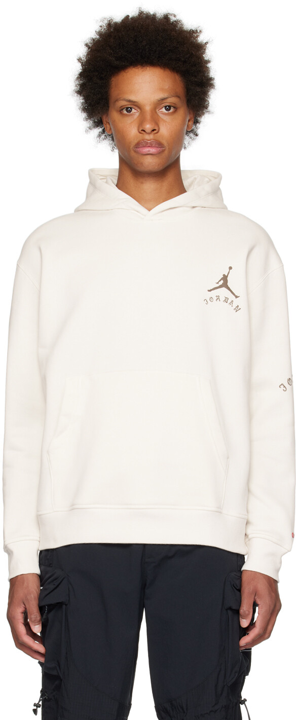 

Бело-белая худи Nike Jordan Umar Rashid Edition, Белый