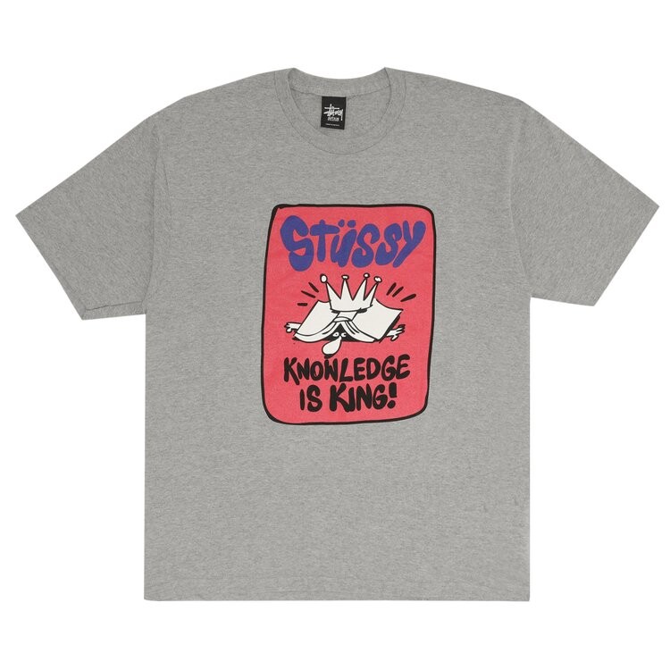 

Футболка Stussy Knowledge Is King 'Grey', серый