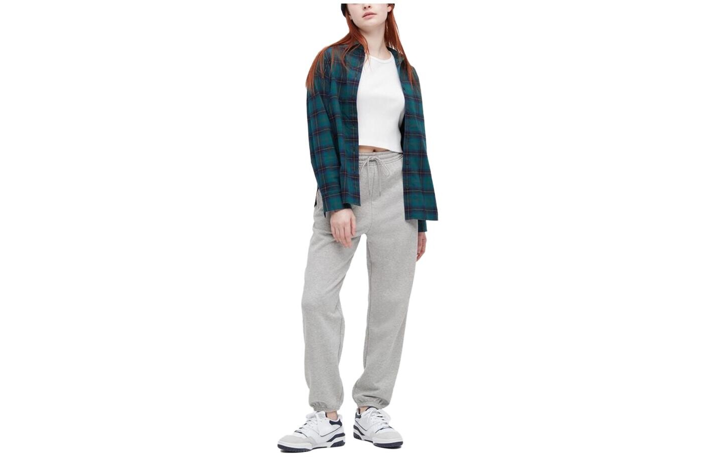 

Трикотажные спортивные штаны женские серые Uniqlo