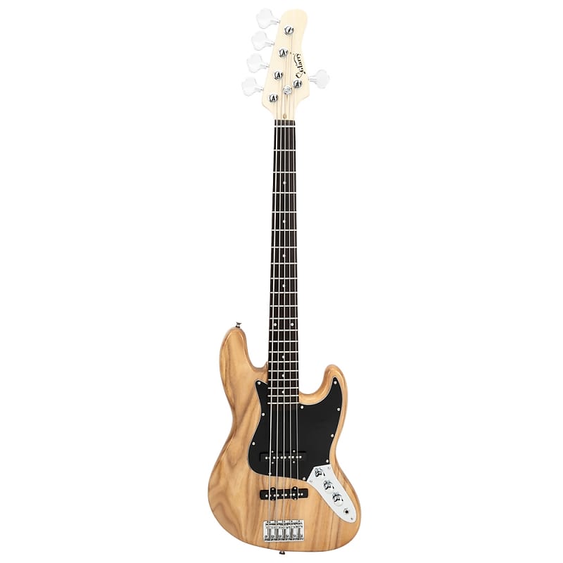 Басс гитара Glarry Burlywood GJazz Electric 5 String Bass Guitar Full Size