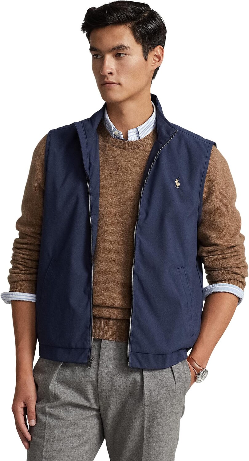 

Твиловый жилет с воротником-стойкой Polo Ralph Lauren, цвет French Navy
