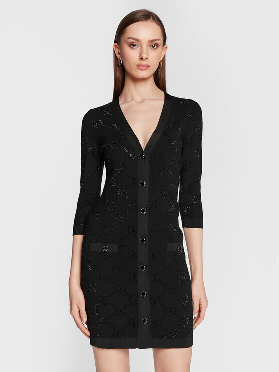 

Трикотажное платье приталенного кроя Blugirl Blumarine, черный