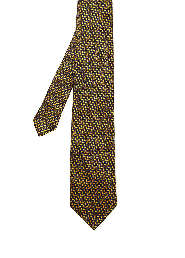 

Желтый шелковый галстук с фактурным рисунком Zegna