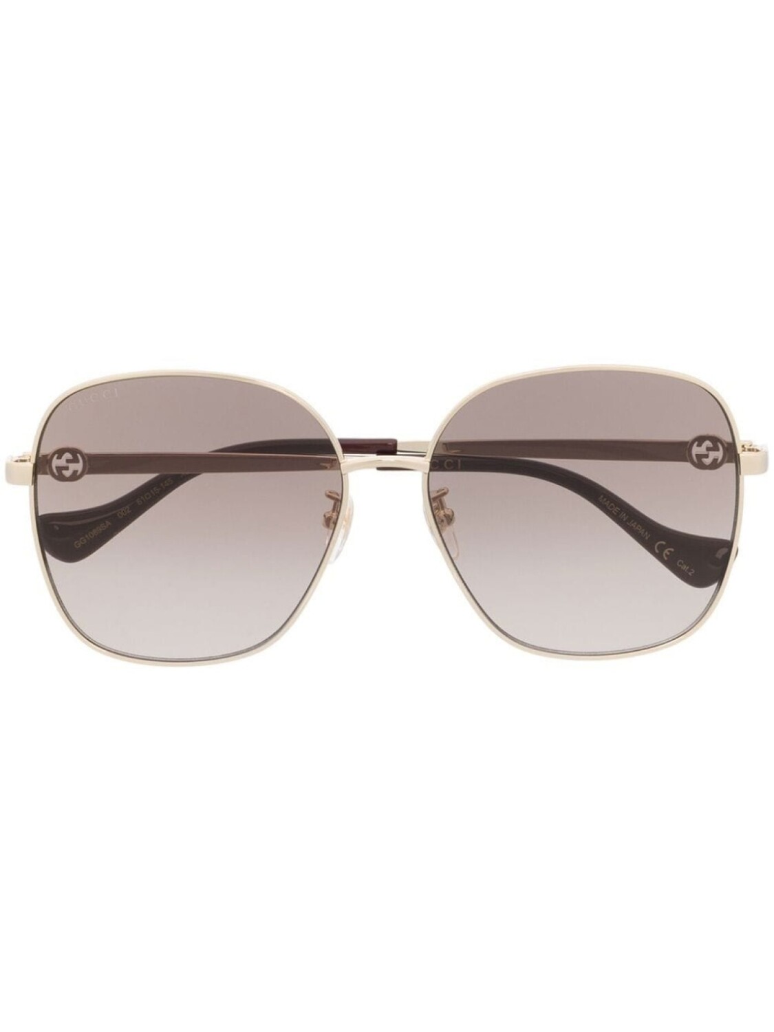 

Gucci Eyewear солнцезащитные очки в квадратной оправе, золотой