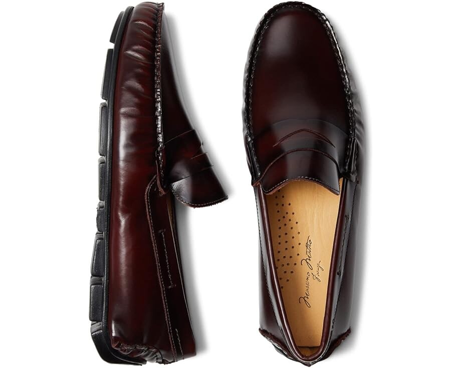 Лоферы Massimo Matteo Box Leather Penny Loafer, бордовый