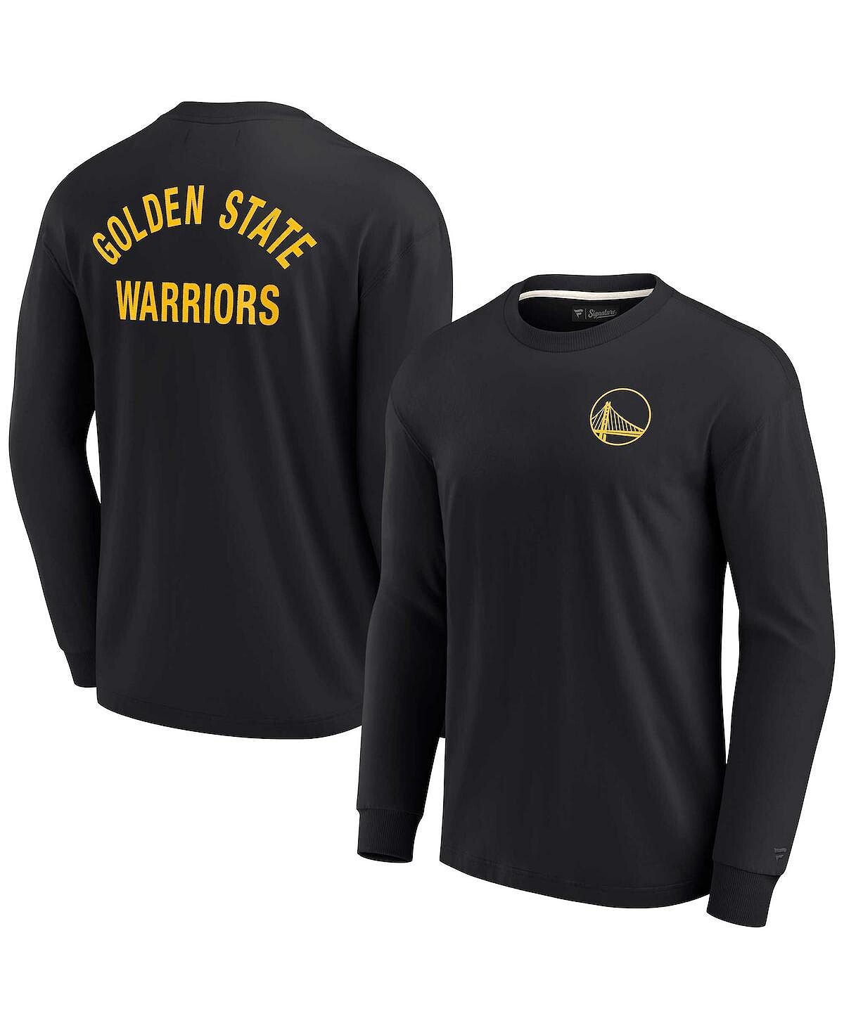 

Черная мужская и женская супермягкая футболка Golden State Warriors с длинным рукавом Fanatics Signature