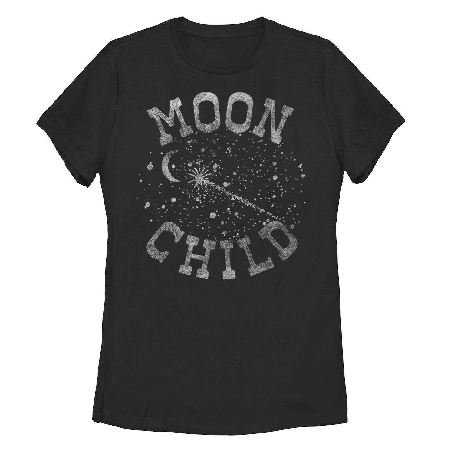 Детская футболка Moon Child с надписью Galactic, черный