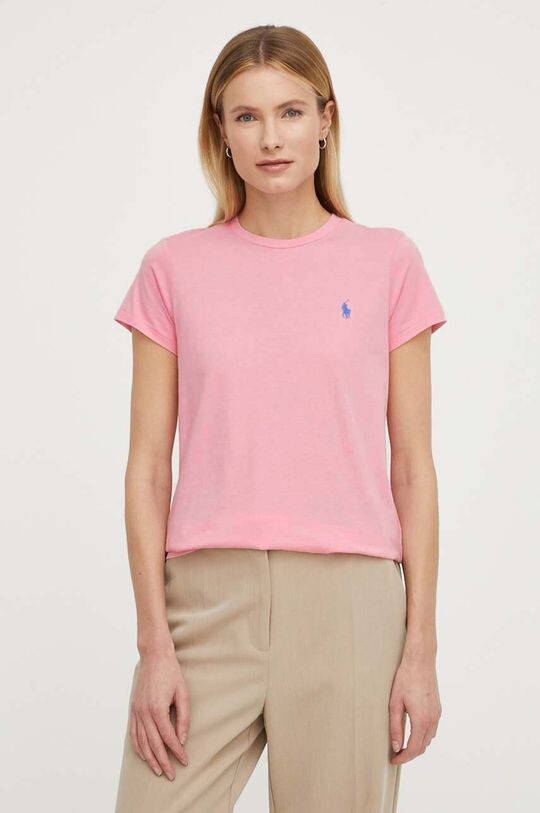 

Хлопковая футболка Polo Ralph Lauren, розовый