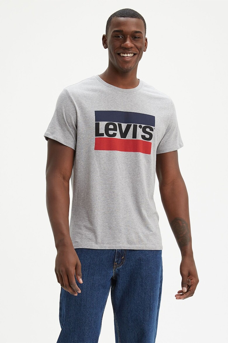 

Футболка с логотипом и овальным вырезом Levi'S, серый