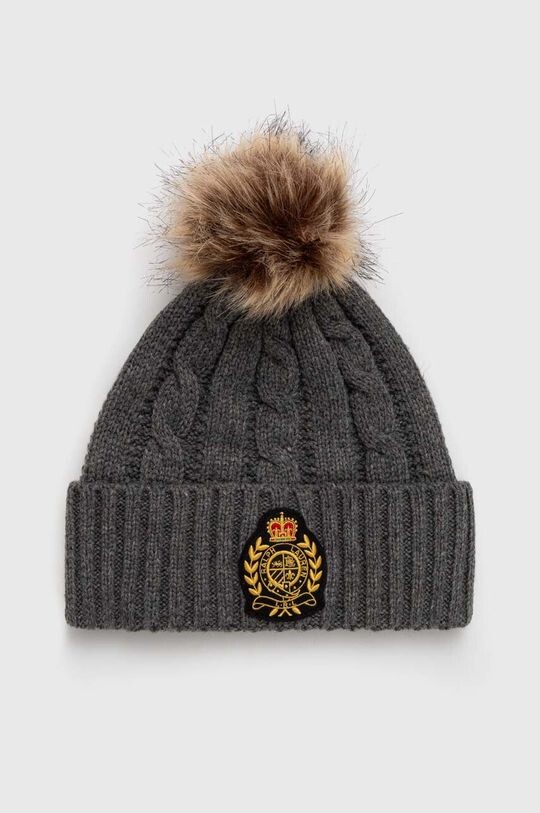 

Шапка из смесовой шерсти Lauren Ralph Lauren, серый