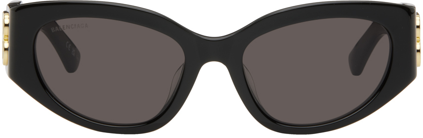 цена Черные солнцезащитные очки-бабочки Bossy Balenciaga, цвет Black
