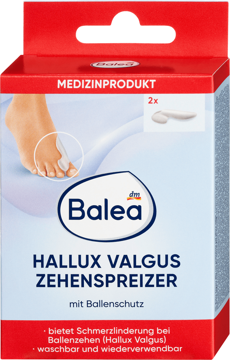 Разделитель пальцев Hallux Valgus с защитой от бурсита стопы 2 шт. Balea