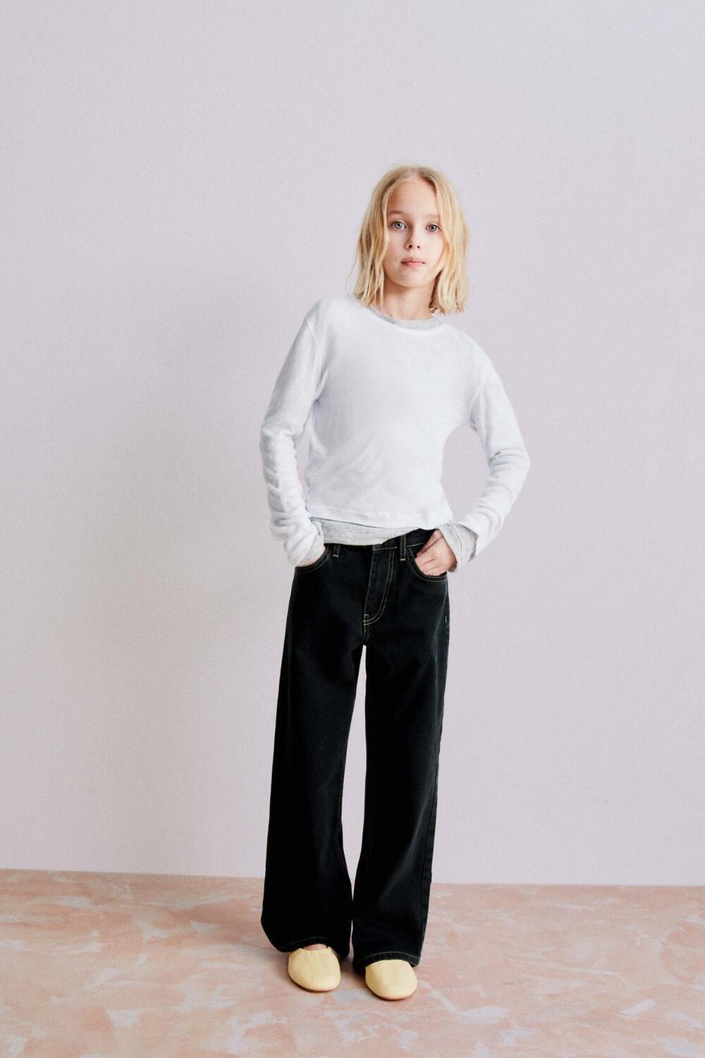 

Свободные джинсы ZARA, черный