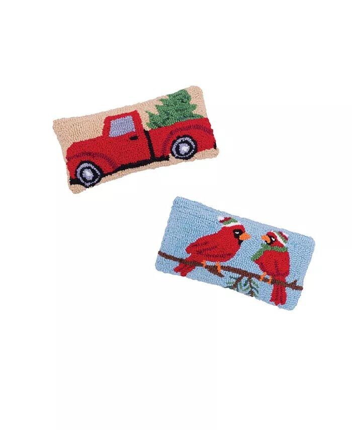 

Набор из 2 подушек на крючках Cardinal и Red Truck C&F Home, красный