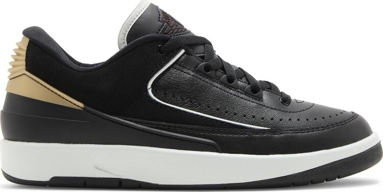

Кроссовки Wmns Air Jordan 2 Retro Low 'Black Metallic Gold', черный