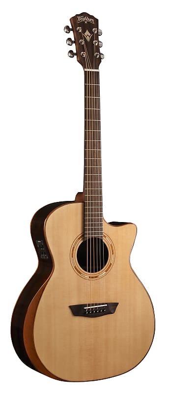 цена Акустическая гитара Washburn - Natural Comfort 20 Series Grand Auditorium Cutaway Acoustic Electric! G20SCE