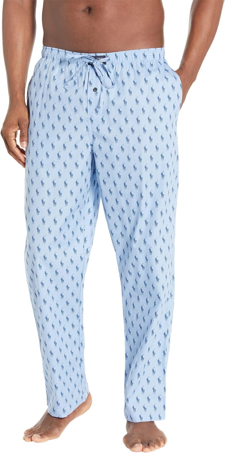 

Тканые брюки для сна All Over Pony Player Polo Ralph Lauren, цвет Chambray Blue/Canyon Blue Riviera