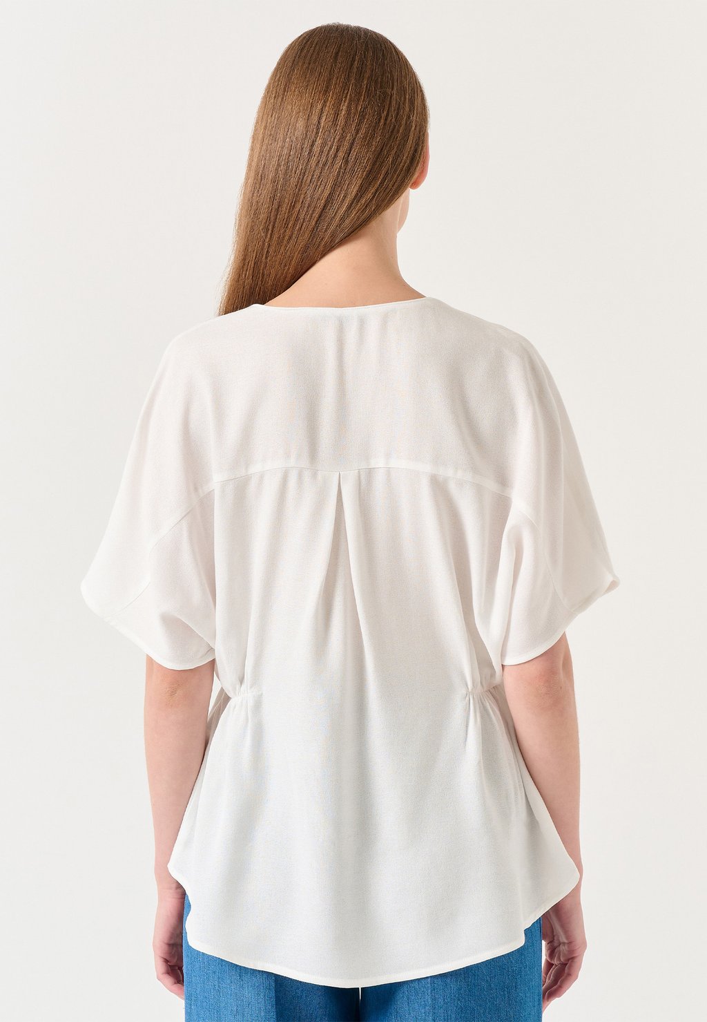 

Блуза V NECK SHORT SLEEVED BLOUSE Jimmy Key, белый