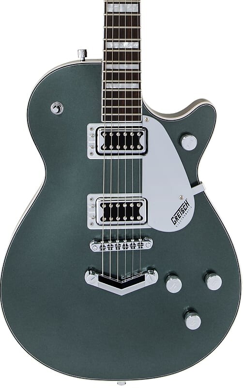 

Электрогитара Gretsch G5220 Electromatic Jet BT Single-Cut Guitar with V-Stoptail. Black Walnut FB, Jade Grey Metallic