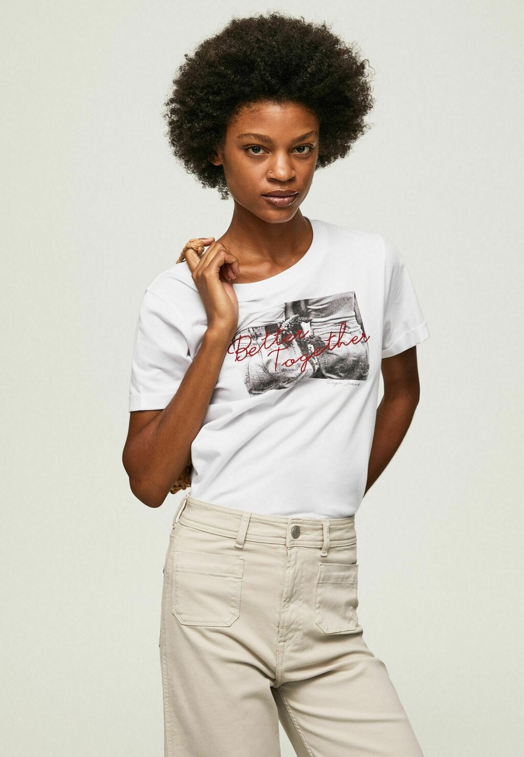 

Футболка с принтом Pepe Jeans, белый