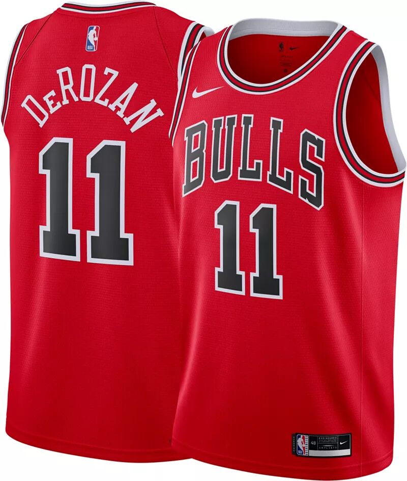 цена Мужская красная майка Nike Chicago Bulls Demar Derozan #11 Dri-FIT Swingman