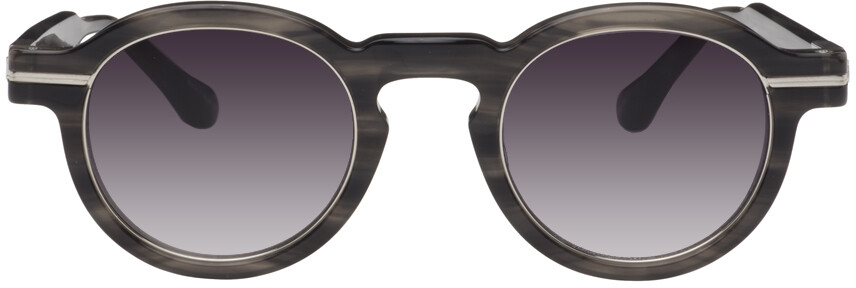 

Черные солнцезащитные очки M2050 Matsuda, цвет Black stripe