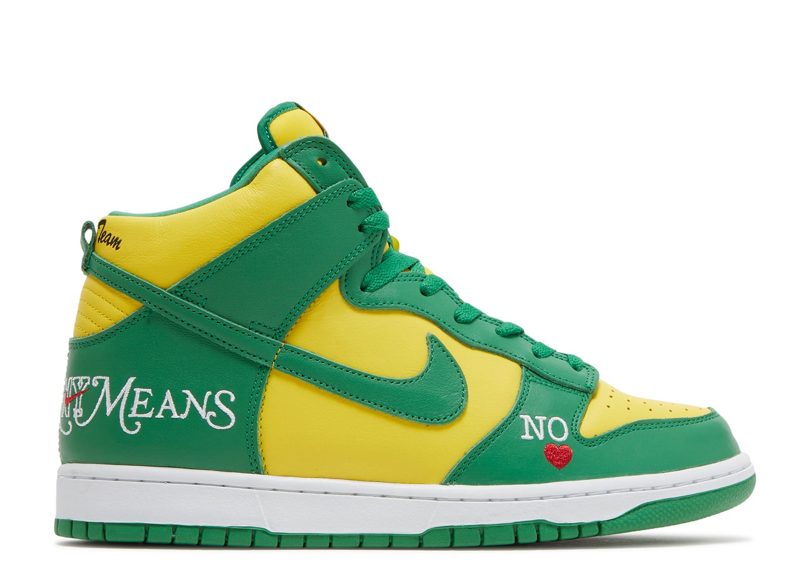 Кроссовки Nike Supreme X Dunk High Sb 'By Any Means - Brazil', зеленый