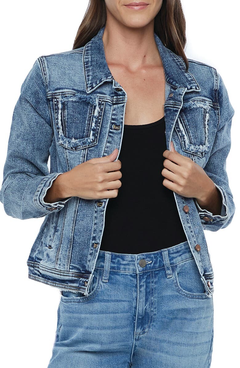 

Джинсовая куртка Sammy с бахромой WASH LAB DENIM