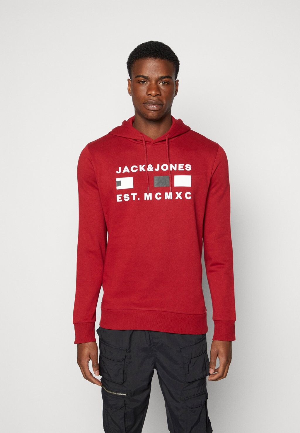 

Толстовка Jack & Jones Jcofreddie Hood, велосипедный красный