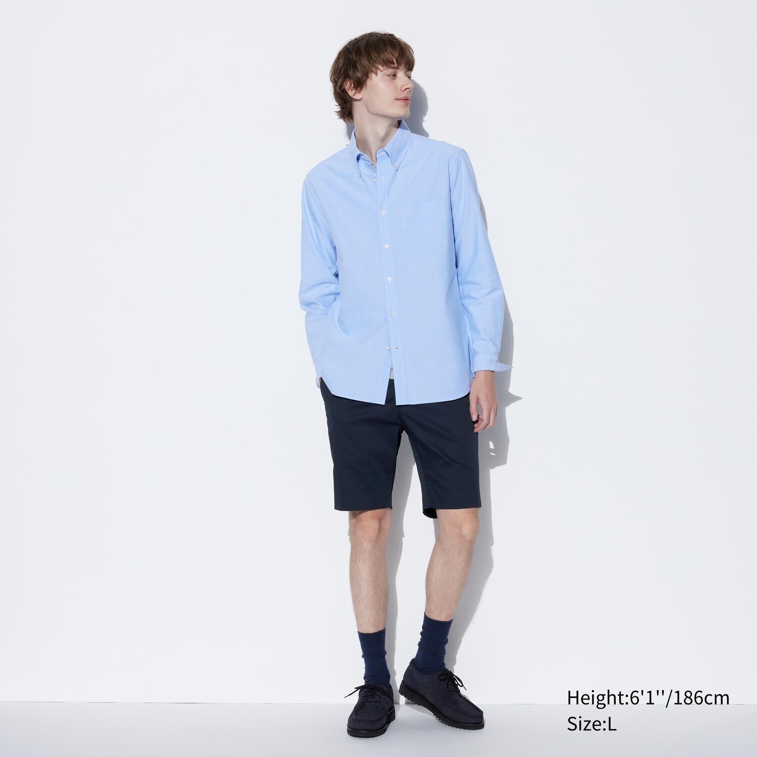 

Шорты-стрейч Uniqlo Slim Fit, темно-синий