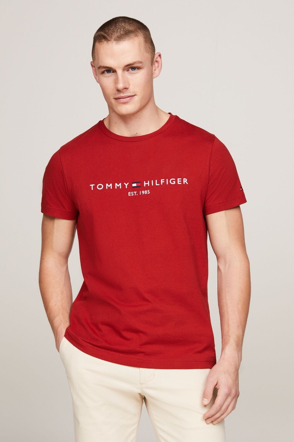 

Футболка с логотипом Tommy Hilfiger, красный
