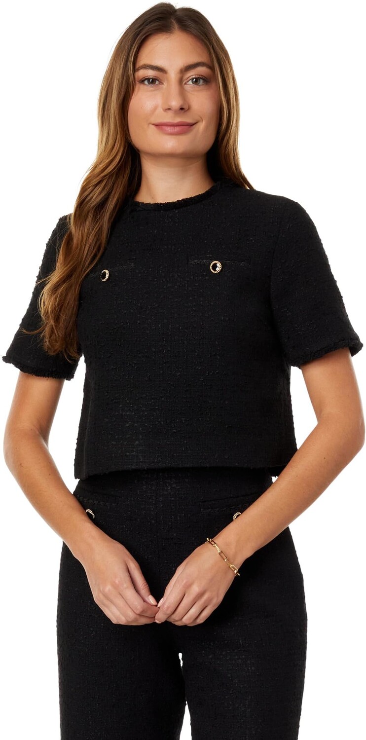 

Футболка Ted Baker Katyyj Woven Tee with Welt Pockets, черный