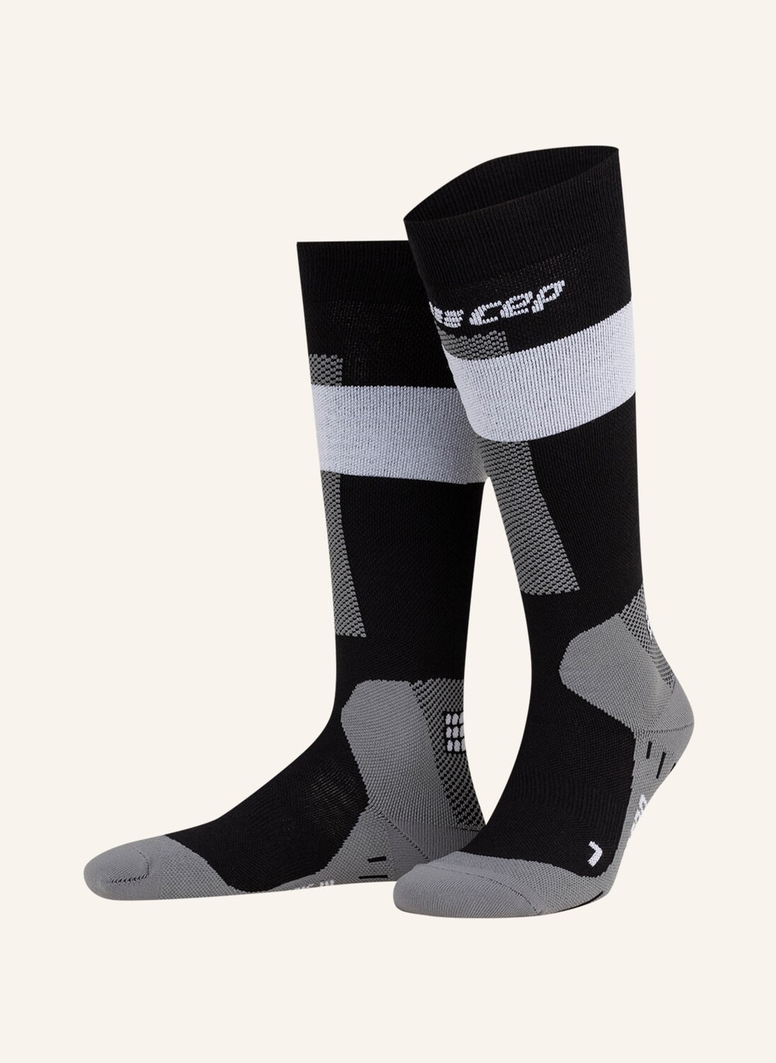 

Лыжные носки merino compression - tall с шерстью мериноса cep, серый