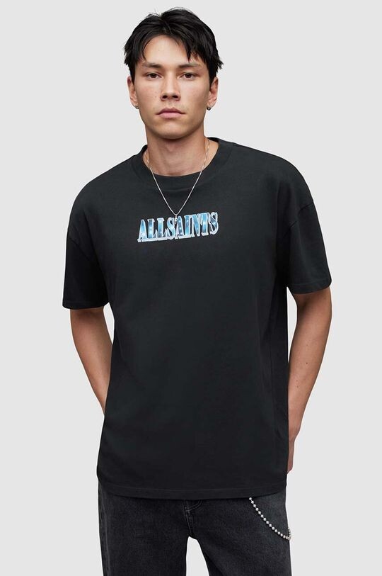 

Футболка Quasar из хлопка AllSaints, черный