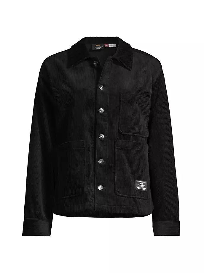 

Вельветовое пальто для работы Alpha Industries, черный
