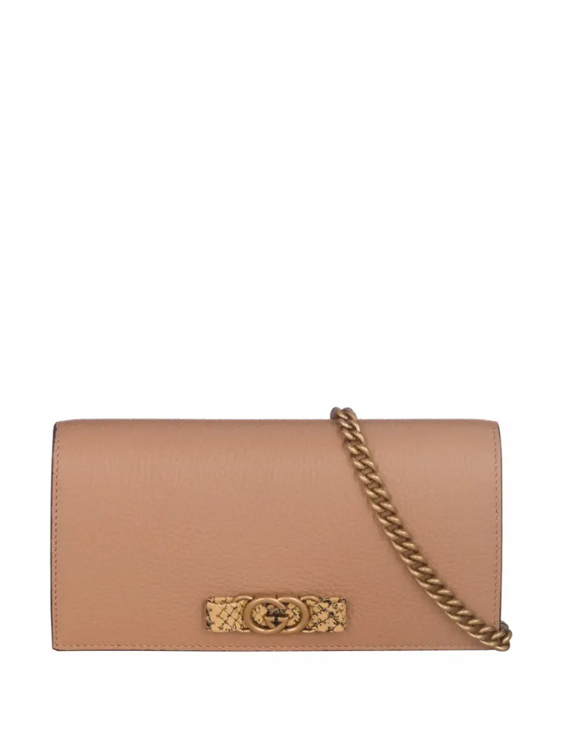 

Кожаное портмоне Interlocking G Gucci, розовый