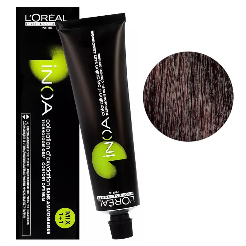 

Перманентная краска для волос без аммиака 5.15 русый пепельно-красный L'Oréal Professionnel Inoa, 60г