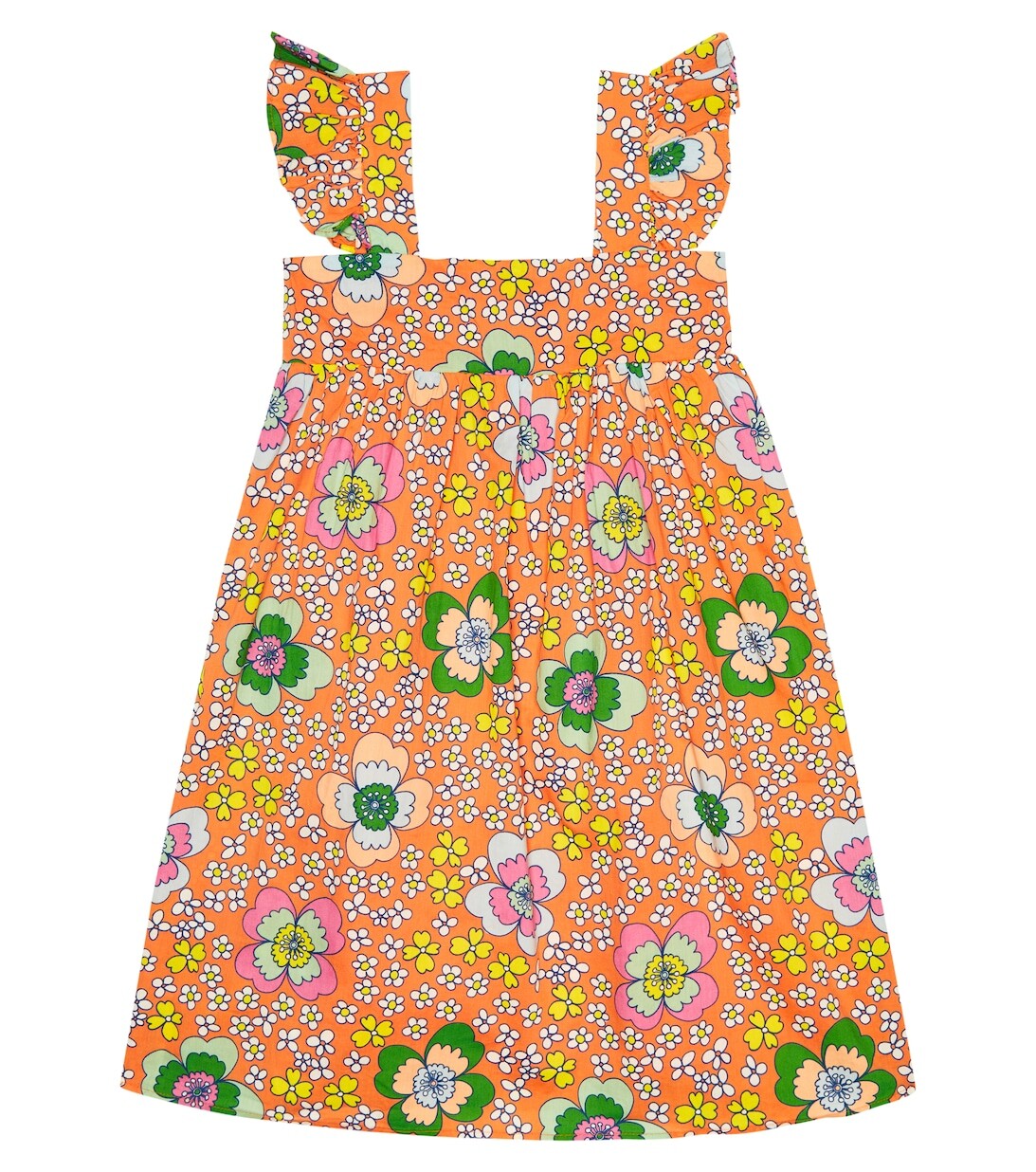 

Платье из хлопка с принтом Stella McCartney Kids, разноцветный