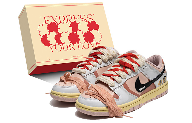 

Кроссовки для скейтбординга Dunk женские с низким верхом белые/розовые Nike, Розовый, Кроссовки для скейтбординга Dunk женские с низким верхом белые/розовые Nike