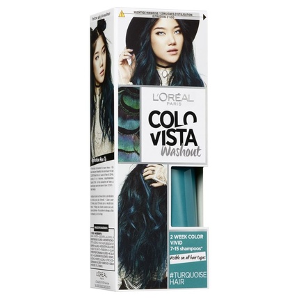 Colovista 2-недельное смываемое средство для волос, номер 10, бирюзовые волосы, 80 мл, L'Oreal