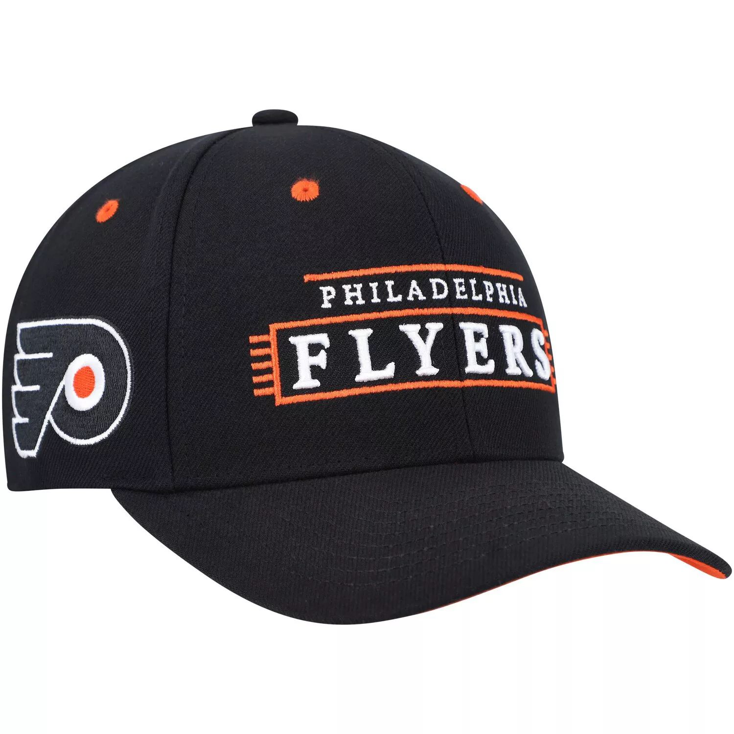 

Мужская черная кепка Mitchell & Ness Philadelphia Flyers LOFI Pro Snapback